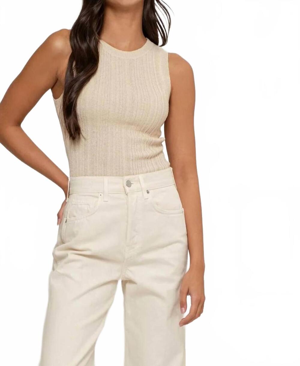 NEW BLU PEPPER nadia sleeveless sweater in beige